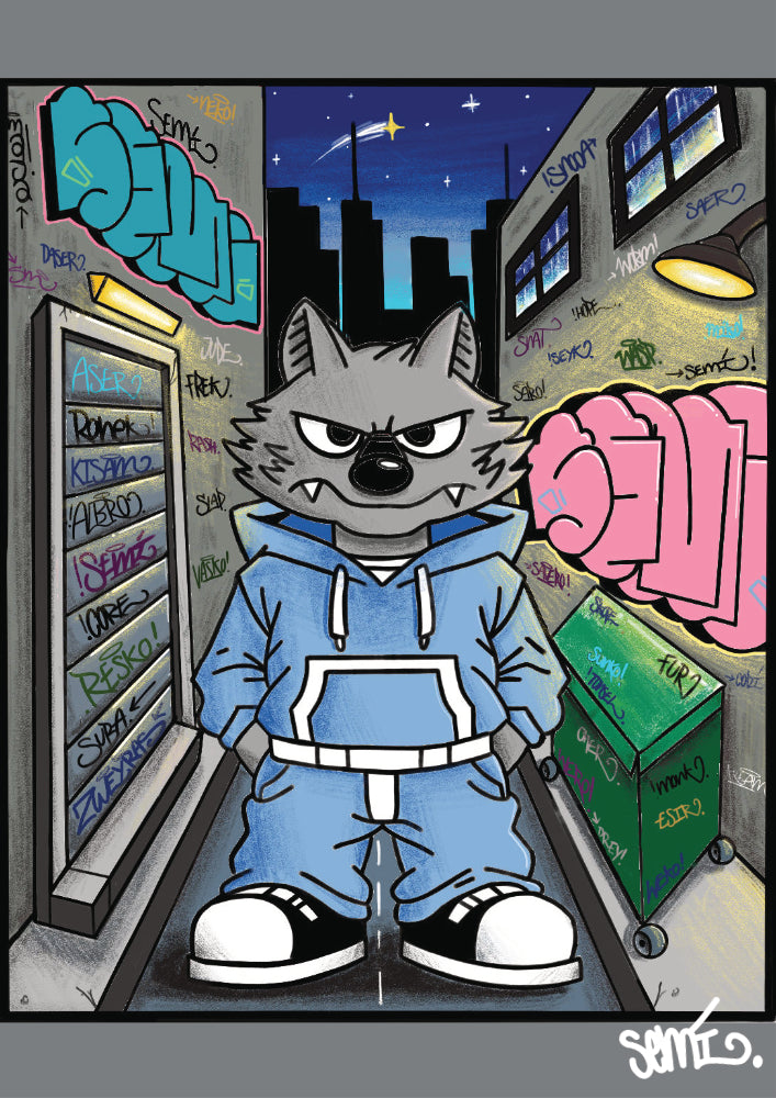 "Semi" Graffiti Poster available in two sizes + free stickers