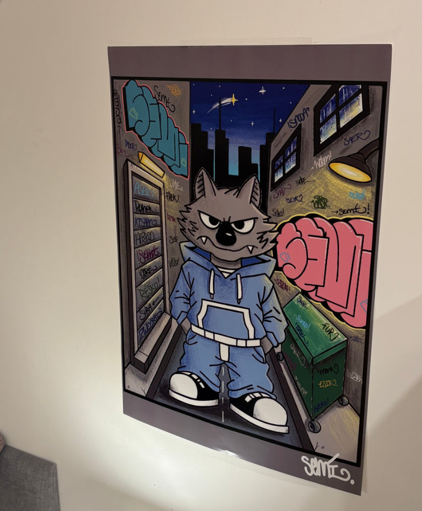 "Semi" Graffiti Poster available in two sizes + free stickers