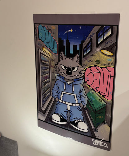 "Semi" Graffiti Poster available in two sizes + free stickers