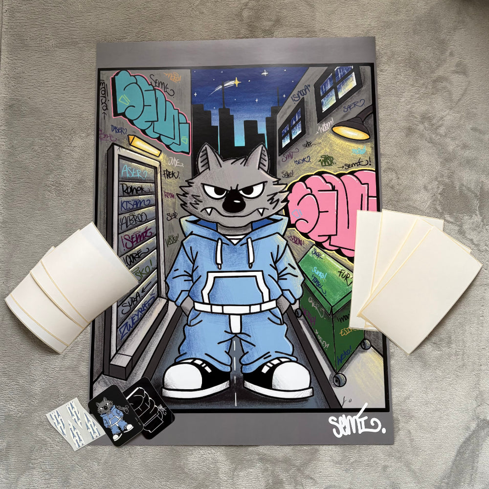 "Semi" Graffiti Poster available in two sizes + free stickers